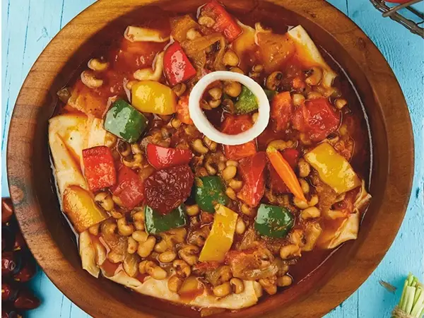Vegetarian beshbarmak
